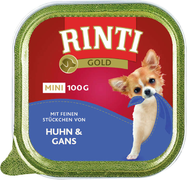 RINTI Hunde-Nassfutter Gold Mini Huhn+Gans
